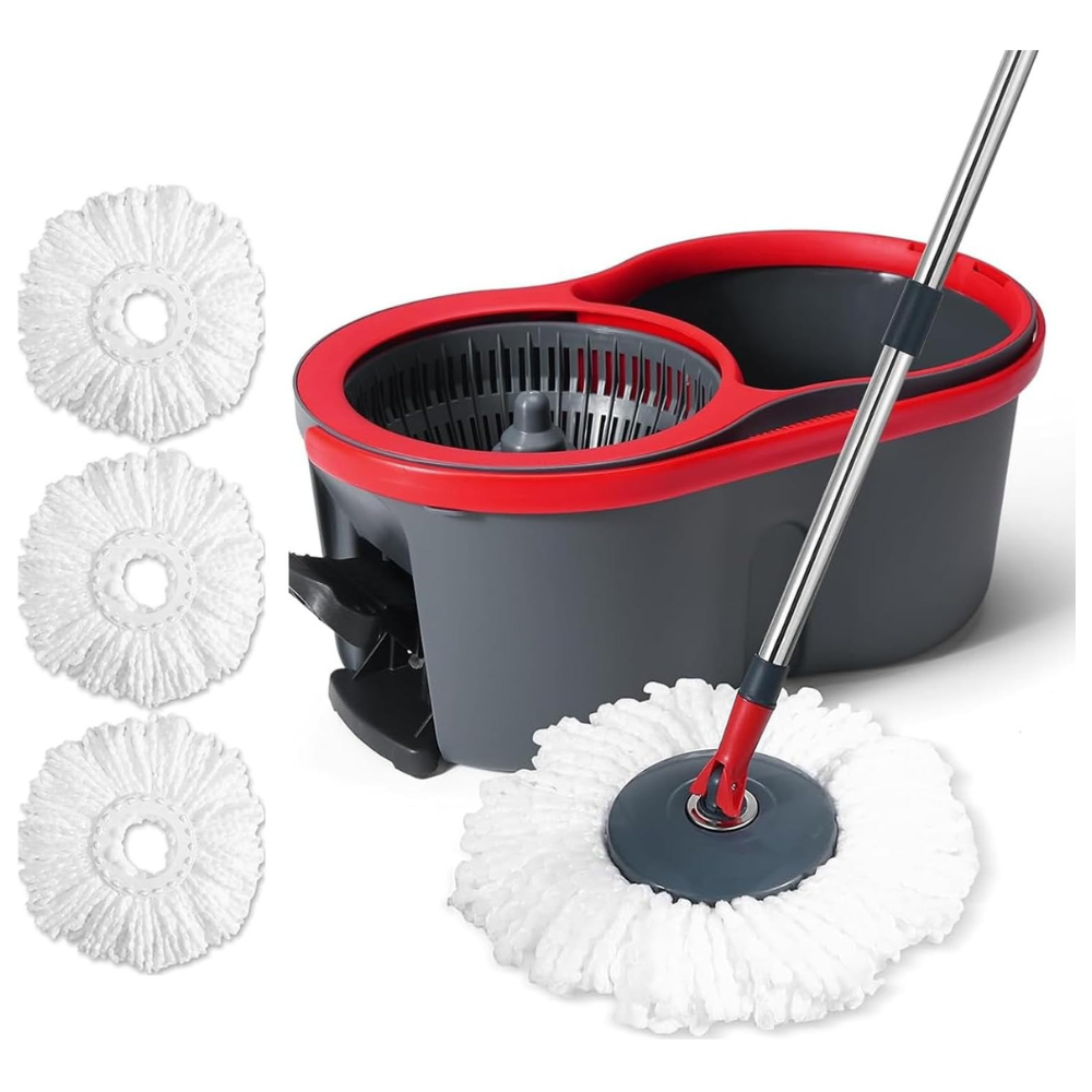 Elefan Spin Mop & Bucket Set with Pedal + 2 Microfiber Refills