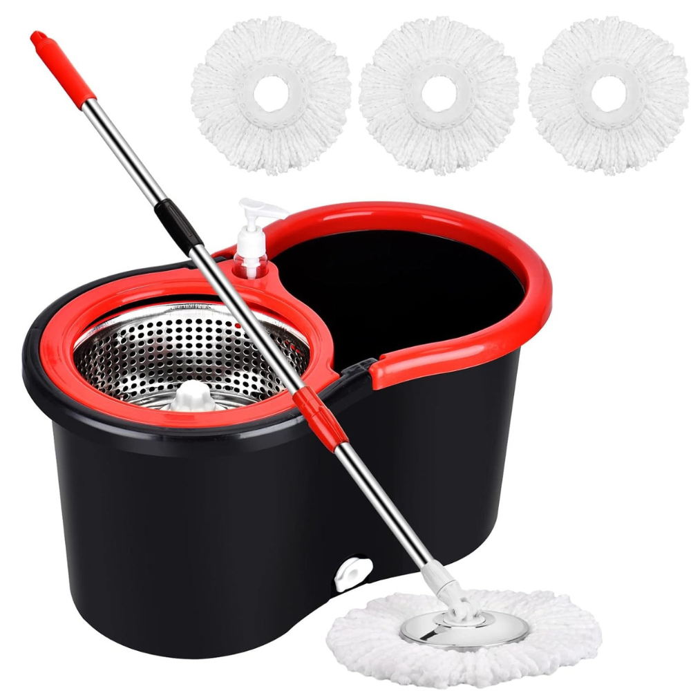Elefan Spin Mop & Bucket Set with Pedal + 2 Microfiber Refills