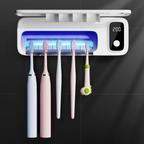 UV Toothbrush Sanitizer & Holder – 5 Slots, Rechargeable, Wall-Mounted